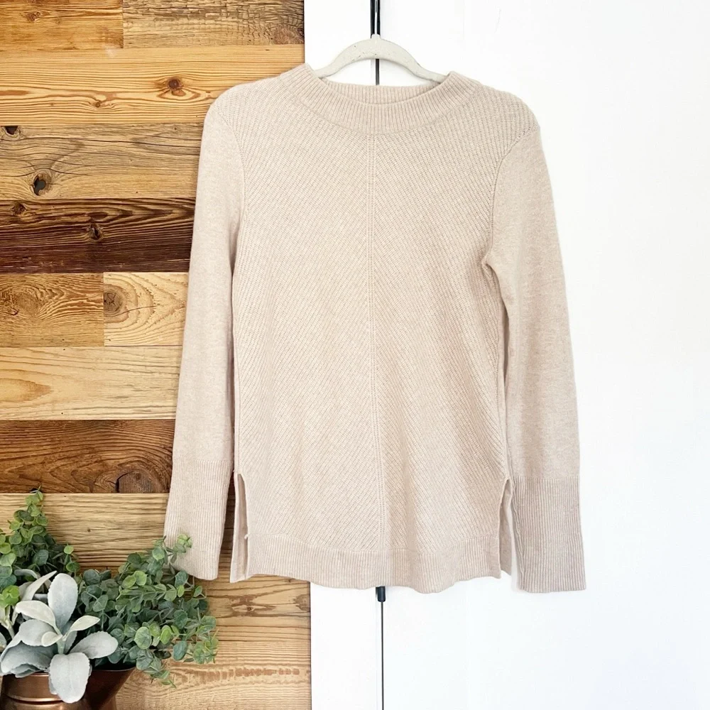Rag & Bone 100% Cashmere Alexis Tunic Sweater Cream Color XS